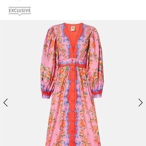 FARM Rio Pink Floral Cotton Dress